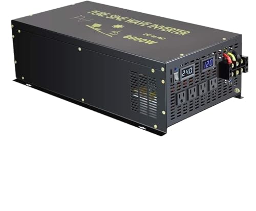 8000W Off Grid Pure Sine Wave Inverter 12V 230V BPump RV Fridge AC Converter 24V/48V DC to 120V/220V/240V AC(12V,120V,French or UK)