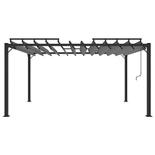 HKTMGDNG 10x13 Gazebo with Louvered Roof Aluminum Pergola Anthracite