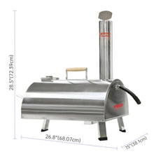 Tzou wh-vc2-PHO_12XIM6U3 Pizza Outdoor-Kitchen-ovens, One Size, Silver 12" Automatic Semicircle