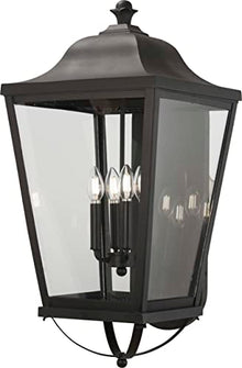 The Great Outdoors 73284-66 Savannah Outdoor Wall Mount, 4-Light, 160 Total Watts, 14-in H x 29.13-in W, Sand Coal Black