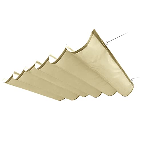 Retractable Outdoor Waterproof Pergola Canopy - Rainproof Shade Cover