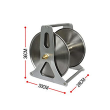 FKTHYO Garden Hose Reel Holders Outside Water Hose Reel Storage Stand Cart Wall-Mounted Stainless Steel Portable Garden Hose Cart for Garden Balcony Terrace