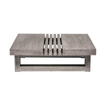 Armen Living Vivid Outdoor Patio Coffee Table in Gray Eucalyptus Wood