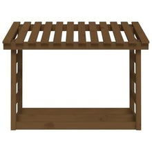 EliteBloom Firewood Rack Honey Brown 108X64.5X78 Cm Solid Wood Pine, Firewood Log Rack, Firewood Storage Rack Shelf, Ventilation Metal Log Store Holder for Outdoor Or Indoor Wood St
