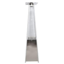 Patio Heater, 48,000 Btu Pyramid Propane Heater with Wheels, Outdoor Heater, Portable Heater, Patio Heater Propane, Outdoor Patio Propane Space Heater, for Patio, Backyard, Garden Stainless steel