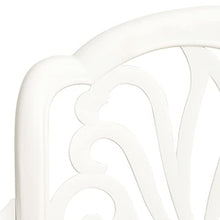 HKTMGDNG 3-Piece White Cast Aluminum Bistro Set with Umbrella Hole