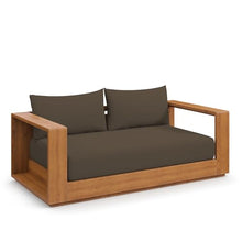 Modway Tahoe Acacia Wood Outdoor Patio Loveseat Natural Cocoa
