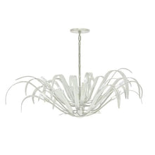 Eurofase Kagra 12-Light Pendant Modern Style 21-Inch Tall 56-Inch Wide Distressed White