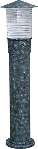 Dabmar Lighting D368-VG Powder Coated Cast Aluminum Bollard, Verde Green