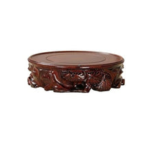LUYOUBOZHU Vase Stand Wood Carving Display Pedestal Crafts Tea Sets Base Vase Bonsai Decorative Shelves(Medium)