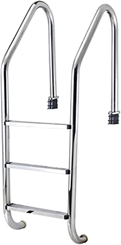 Etsuosy Pool Ladder for Inground Pools, 304 Stainless Steel, Silver, 61 in Height, 20 in Width, 3-Step with Anti-Slip Pedals