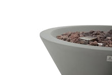 AMS 27" Round Cast Concrete Propane Fire Pit Table - Smooth Texture Surface
