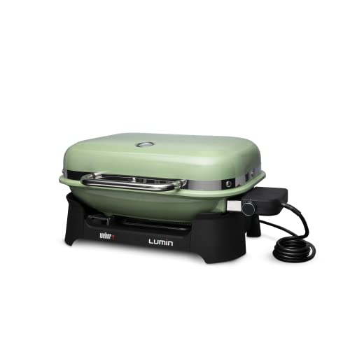 Weber® Lumin Portable Outdoor Electric Barbecue Grill, Seafoam Green