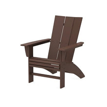 POLYWOOD Modern Adirondack Chair – All-Weather Outdoor Lawn Adirondack Chairs – HDPE, Fade-Resistant & Durable Outdoor Furniture – For Patio, Deck & Fire Pit Chairs – Mahogany Brown