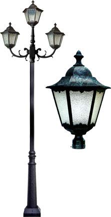 DABMAR LIGHTING INC GM8124-VG-MT Fixture,8124,VG,MT,Lantern,3 Light