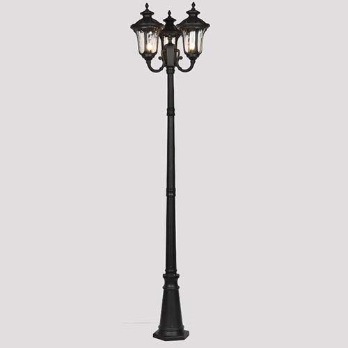 iumLeap Outdoor Lighting Decoration High Pole Street Light Courtyard Path Light Retro Classic Landscape Apole Light 2/3 Head Community Street Lights E27 Street Lamp,(Double Head-2.2M)