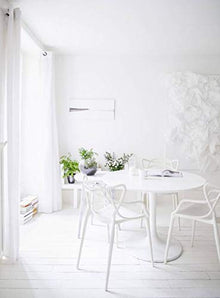 2xhome Set of 6 White Modern Dining Room Chairs