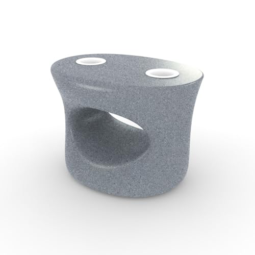 Tenjam Splash Series Amped Side Table for in Pool use, in Pool Side Table for sunshelf use and Water Depths up to 10" (Gray Granite New)