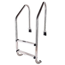 Swimming Pool Handrail Stainless Steel Pool Ladder Tube Wall Thickness 1mm for Pool Entry Need to be Embedded/Silver / 3 Step (Silver 3 Step) (Silver 2 Step)