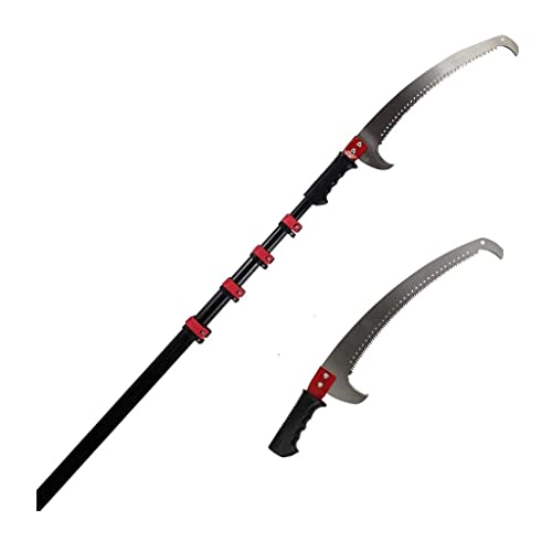 Telescopic Pole Saw，Extendable Telescoping Landscaping Pole Saw 12FT/3.6M Used for Pruning and Trimming Branches and Leaves High-altitude Fruit Tree Branch Saw Gardening Tool