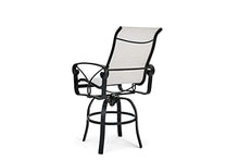 Winston Palazzo Sling High Back Swivel Balcony Stool Black Night/Blue Blush