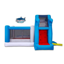 Blast Zone Shark Park Inflatable Water Park Bouncer White/Red/Blue