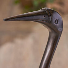 roomfitters Outdoor Rust-Proof Cast Aluminum Crane Garden Statues, Set of 2 Hand-Crafted Bird Sculptures, Dark Bronze