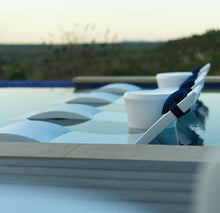 Ledge Lounger Signature Chaise Pool Lounge Chairs Set of 2 + Side Table