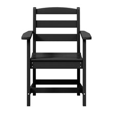 WestinTrends Ashore 7-Piece HDPE Outdoor Rectangular Patio Dining Table Set, Black