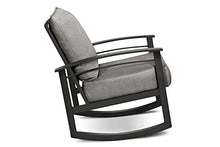 Winston Stanford Cushion Rocking Lounge Chair Textured Pewter