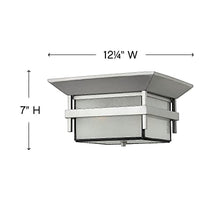 2 Light Medium Outdoor Flush Mount in Transitional-Craftsman-Coastal Style 12.25 inches Wide By 7 inches High-Satin Black Finish-Incandescent Lamping Type Transitional Craftsman Coastal Outdoor