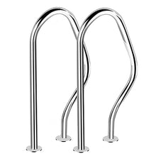 Swimming Pool Handrails 304 Stainless Steel Safety Grips Tube Wall Thickness 1mm Spa Handrails for Inground Pool Entry/Silver / 80x47x22.5cm (Silver 80x47x22.5cm)