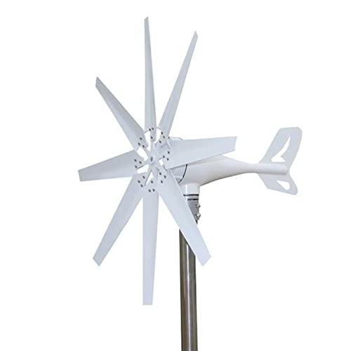 HENGJINGTR Low Noise 9000W-10000W Portable Vertical Wind Power Turbine Generator Kit White, Home Vertical Axis Wind Energy Turbine Generator(with Controller),24v