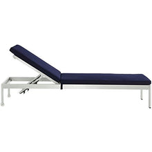 America Luxury - Outdoor Modern Contemporary Urban Patio Chaise Lounge Chair Set of 6 Navy Blue
