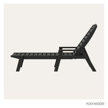 POLYWOOD NCC2280MA-P Nautical Arms Chaise, Black
