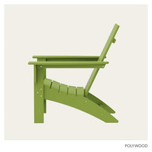 POLYWOOD Modern Adirondack Chair – All-Weather Outdoor Lawn Adirondack Chairs – HDPE, Fade-Resistant & Durable Outdoor Furniture – For Patio, Deck & Fire Pit Chairs – Lime