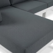 Outdoor Escape Gray Fabric Patio Modular Sectional, Weather-Resistant Upholstery, Comfortable Back and Seat Height, Durable Frame