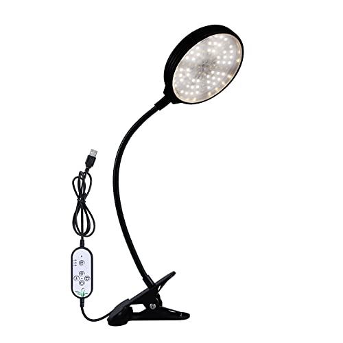 1-4 Heads LED Grow Light, Full Spectrum Clip Plant Growing Lamp, 5-Segment Dimming Mode, 3 Fill Light Conversion Modes, 4/8/12H Timer, Idea for Small Plant Light (Size : 2pcs) ()