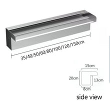 Aenmezen 100cm Pond Waterfall Outlet, Stainless Steel Waterfall Spillway