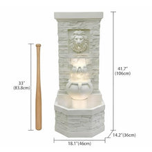 42'' Lion Head Outdoor Water Feature Fountain for Garden with Lights