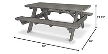 POLYWOOD® Park Picnic Table, Slate Grey
