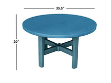 Phat Tommy Round Outdoor Coffee Table - Poly Resin Outdoor Table - Small All Weather Patio Coffee Table, Poly Furniture, Green