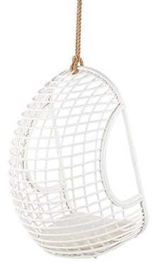 Kouboo Grid Rattan Hanging Chair, Hammock Chairs with Stands for Patio, Hanging Egg, Swings, Bedroom, Adjustable Height Resistant, Outdoor & Indoor, Home Decore, Natural