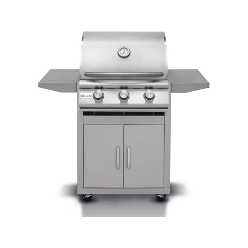 Blaze Outdoor Kitchen Grill | 25-inch Freestanding Natural Gas Grill | 3 Burner Barbecue | Premium BBQ | Commercial Grade Grilling Experience | Best in Class Warranty | Prelude LBM