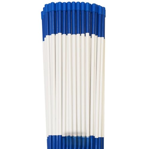 StakeMakers Driveway Markers Blue 1000 Pack 4' x 5/16" Reflective Snow Plow Stakes