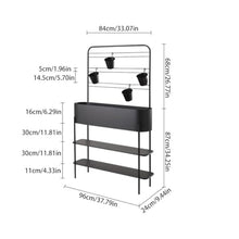 IBONSON Multi Tiered Plant Stand Indoor Outdoor Iron Garden Flower Stand Plant Rack Balcony Outdoor Floor-to-Ceiling Partition Green Plant Rack Corner Outdoor Plant Stand