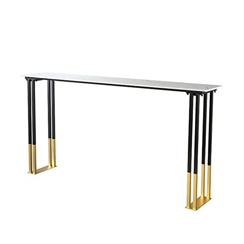Long bar table Console Desk Table Outdoor Balcony Bar Table By The Wall Wrought Iron Bar Outdoor Bar By The Window, Not Included Chairs Narrow Long Console Table Console Table ( Color : 120x40x105 )
