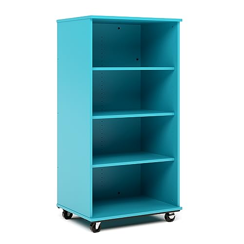 Tot Mate Mobile 60" Bookshelf with Whiteboard Back Ocean