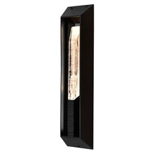 CWI Lighting Petra Integrated LED 29in Sand Black Outdoor Wall Light with Handcrafted Glass for Garage Door, Front Porch, Entryway