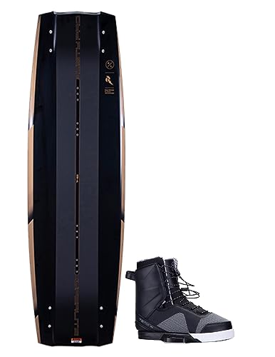 Hyperlite Rusty Pro Mens Wakeboard 143 W/Team X Bindings Black/Gold 143cm/(11-12)